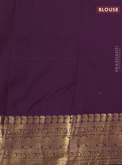 Teal Blue & Purple Bangalori Silk - Buttas
