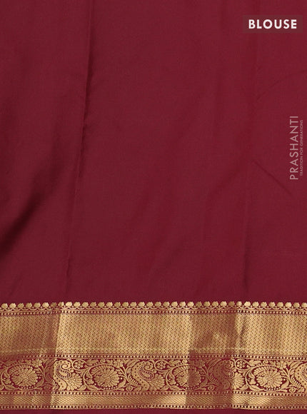 Green & Maroon Bangalori Silk - Buttas