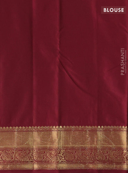 Green & Maroon Bangalori Silk - Buttas