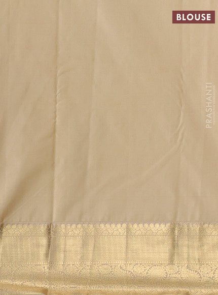 Black & Beige Bangalori Silk - Buttas