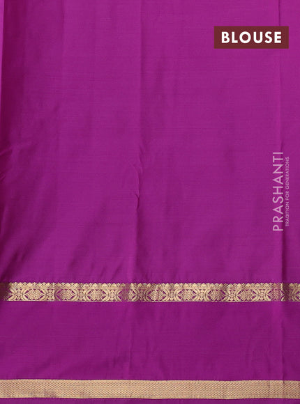 Yellow & Magenta Pink Bangalori Silk - Buttas