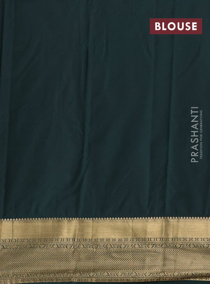 Maroon & Bottle Green Bangalori Silk - Buttas