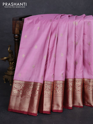 Pink & Maroon Bangalori Silk - Buttas