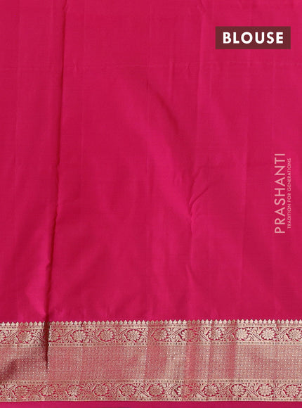 Green & Pink Bangalori Silk - Buttas