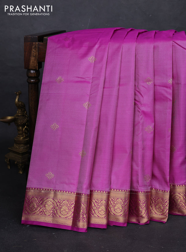 Purple Bangalori Silk - Buttas