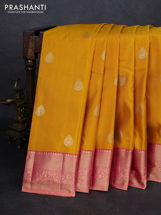 Yellow & Pink Bangalori Silk - Buttas