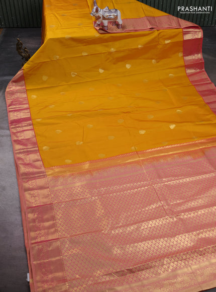 Yellow & Pink Bangalori Silk - Buttas