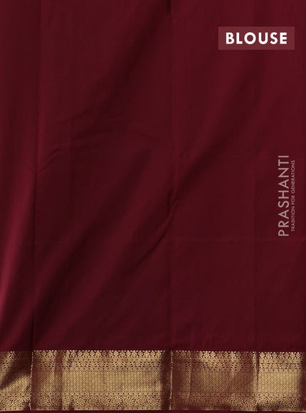 Green & Maroon Bangalori Silk - Buttas