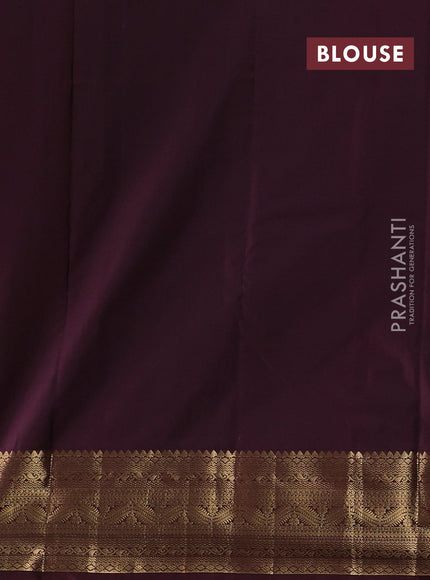 Pink & Coffee Brown Bangalori Silk - Buttas