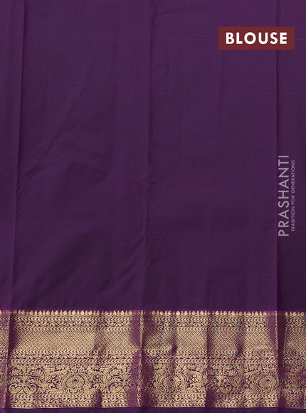 Pista Green & Purple Bangalori Silk - Buttas