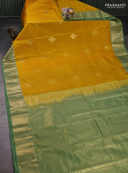 Yellow & Green Bangalori Silk - Buttas