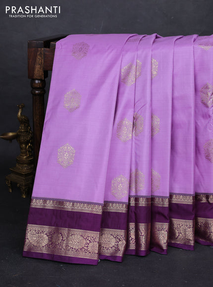 Lavender & Purple Bangalori Silk - Buttas