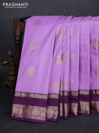 Lavender & Purple Bangalori Silk - Buttas