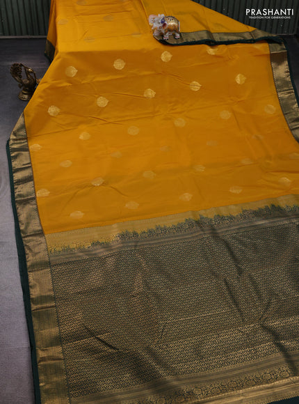 Yellow & Green Bangalori Silk - Buttas