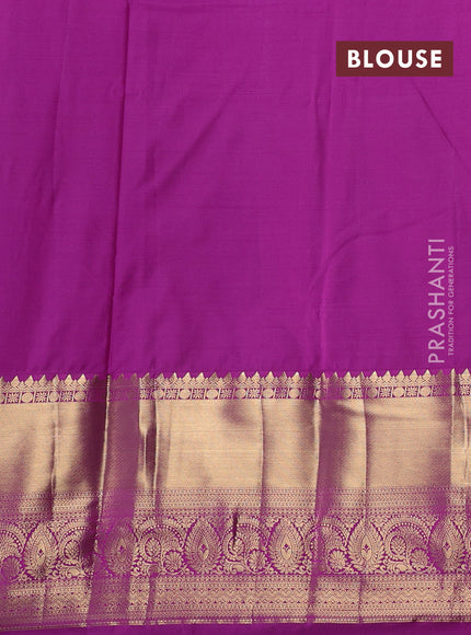 Teal Green & Magenta Pink Bangalori Silk - Buttas