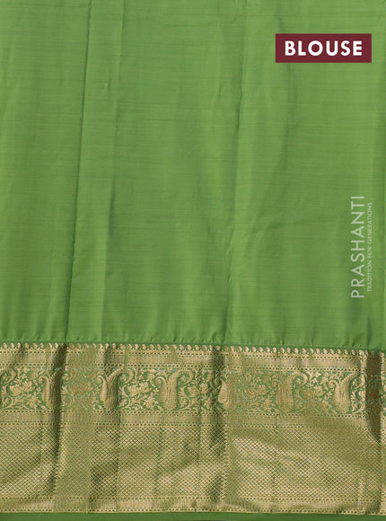 Pink & Green Bangalori Silk - Buttas