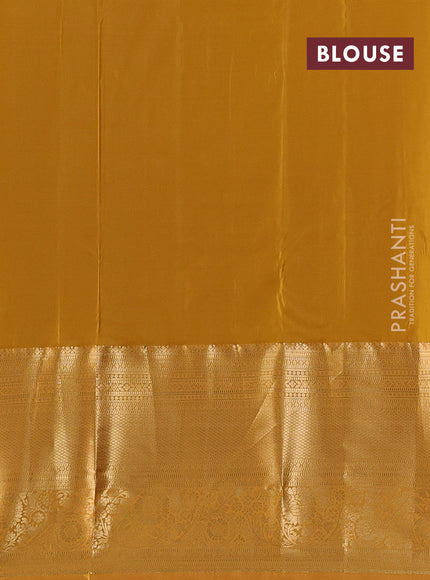 Black & Mustard Yellow Bangalori Silk - Buttas