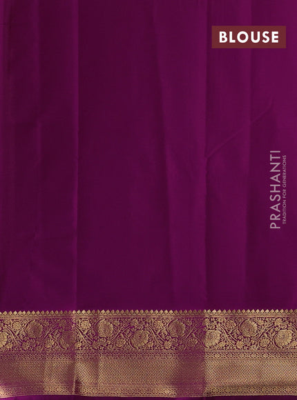 Pastel Blue & Purple Bangalori Silk - Buttas