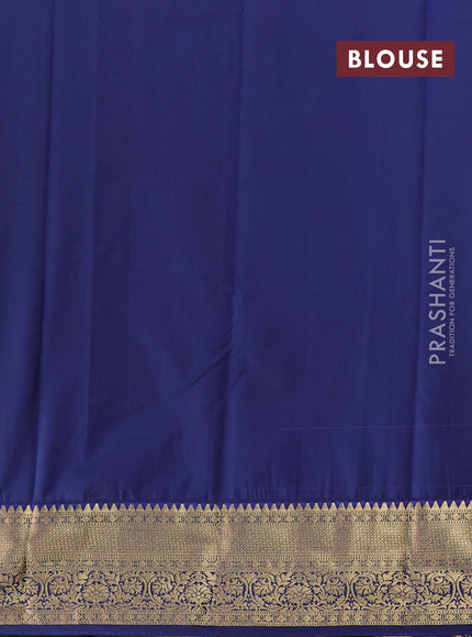 Pink & Blue Bangalori Silk - Buttas