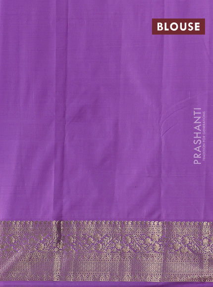 Green & Lavender Bangalori Silk - Buttas