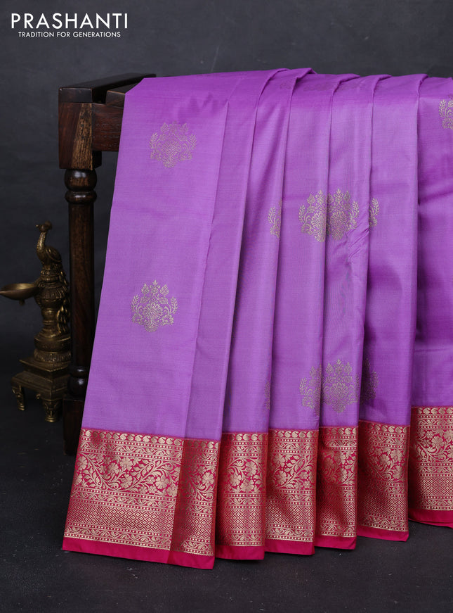 Lavender & Pink Bangalori Silk - Buttas