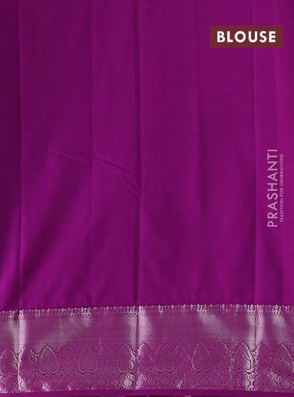 Cs Blue & Magenta Pink Bangalori Silk - Buttas