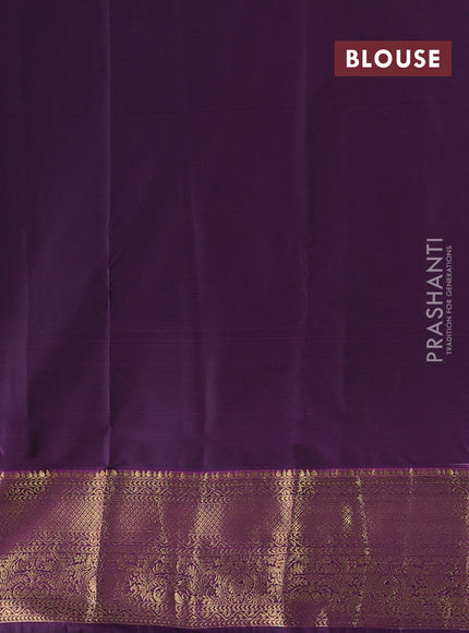 Pista Green & Purple Bangalori Silk - Buttas