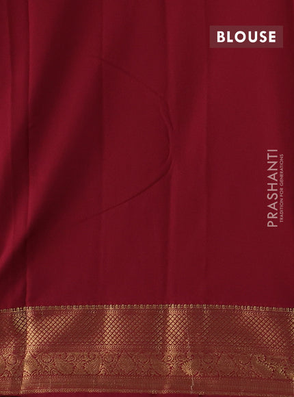 Yellow & Maroon Bangalori Silk - Buttas