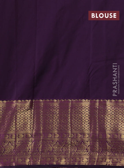 Pista Green & Purple Bangalori Silk - Buttas