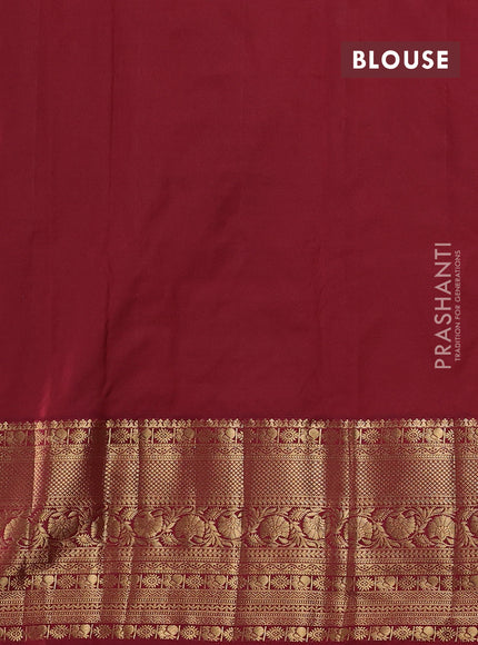 Green & Maroon Bangalori Silk - Buttas