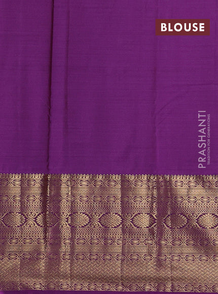 Yellow & Purple Bangalori Silk - Buttas