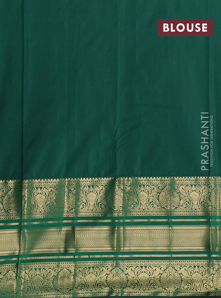 Maroon & Green Bangalori Silk - Buttas