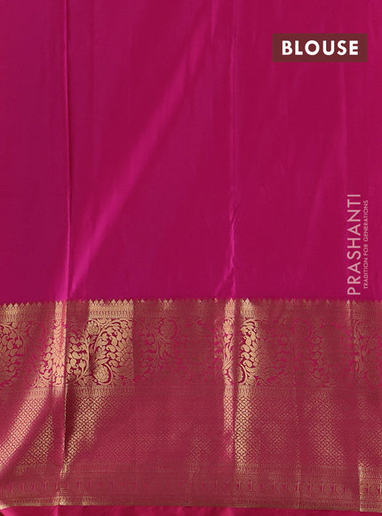 Green & Pink Bangalori Silk - Buttas
