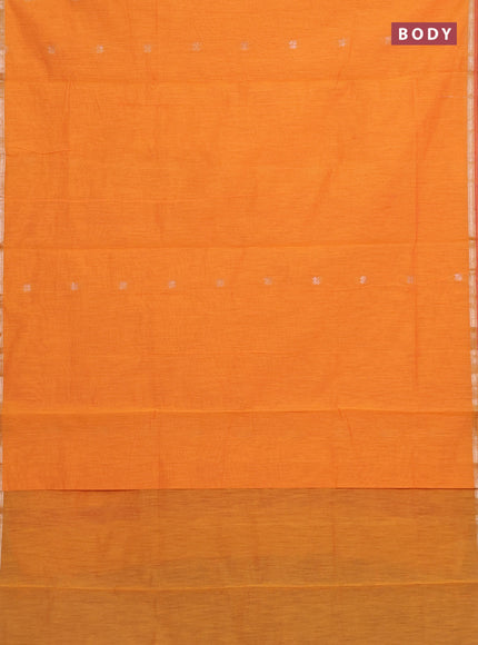 Orange & Pink Semi Maheshwari Cotton - Buttas