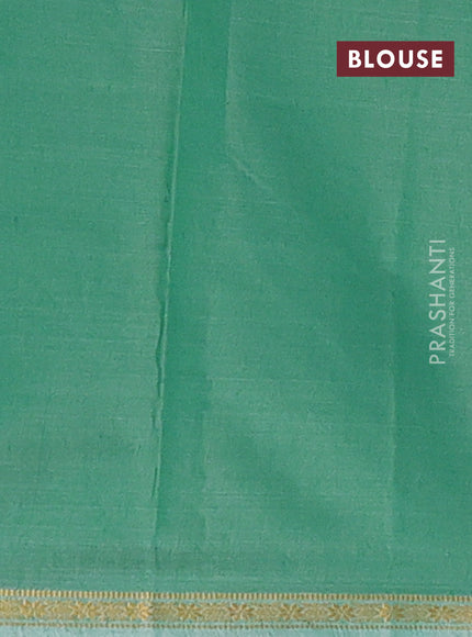 Beige & Green Semi Maheshwari Cotton - Buttas