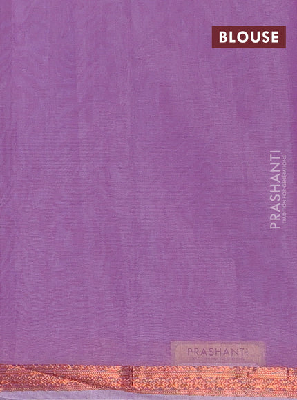 Blue & Purple Semi Maheshwari Cotton - Buttas