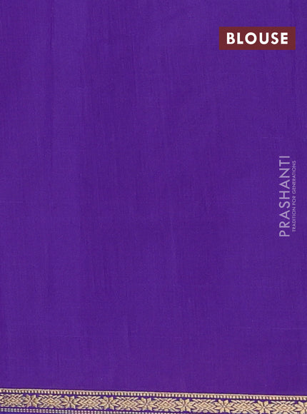 Rust & Violet Semi Maheshwari Cotton - Buttas