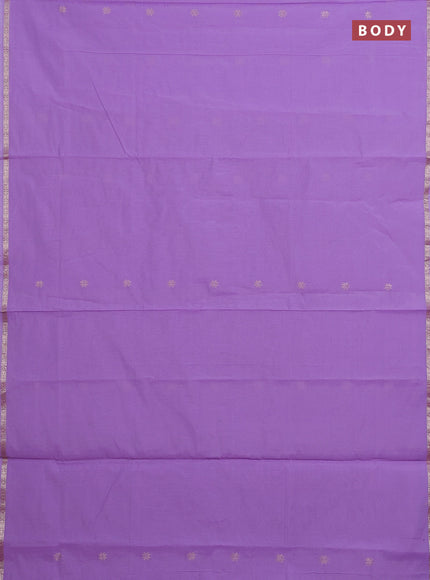Lavender & Maroon Semi Maheshwari Cotton - Buttas