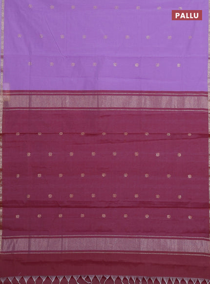 Lavender & Maroon Semi Maheshwari Cotton - Buttas