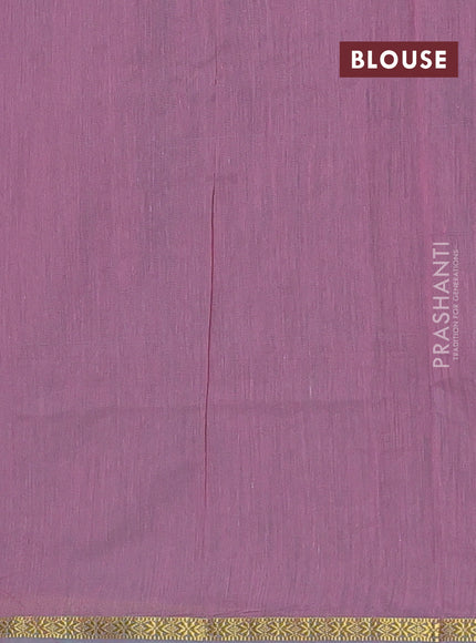 Teal Green & Mauve Pink Semi Maheshwari Cotton - Buttas