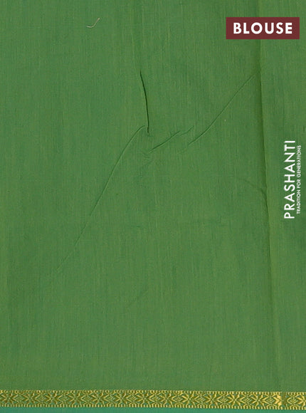 Blue & Green Semi Maheshwari Cotton - Buttas