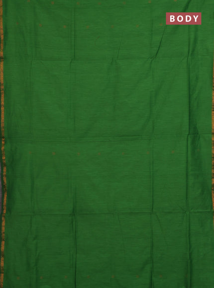 Green & Maroon Semi Maheshwari Cotton - Buttas