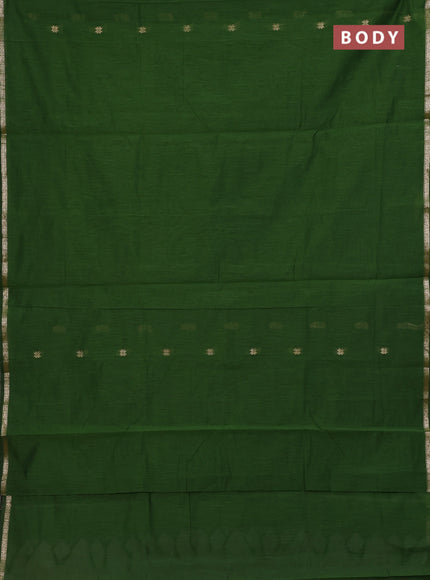 Green & Maroon Semi Maheshwari Cotton - Buttas