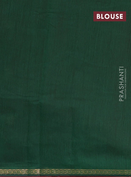 Maroon & Green Semi Maheshwari Cotton - Buttas