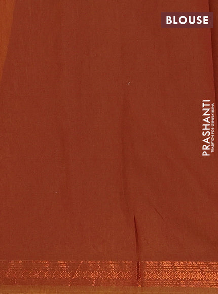 Yellow & Brown Semi Maheshwari Cotton - Buttas