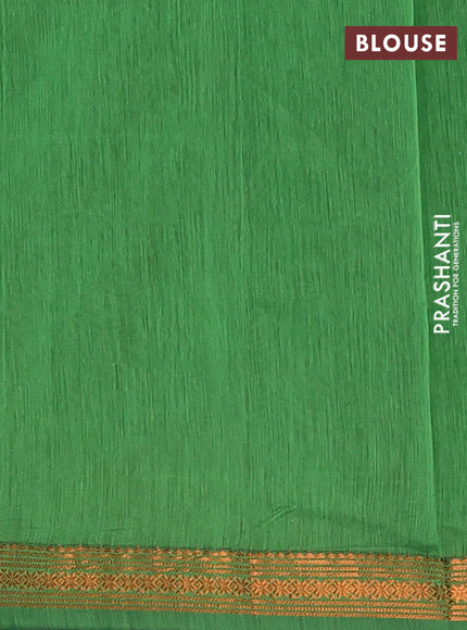 Maroon & Green Semi Maheshwari Cotton - Buttas