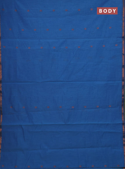 Blue & Green Semi Maheshwari Cotton - Buttas