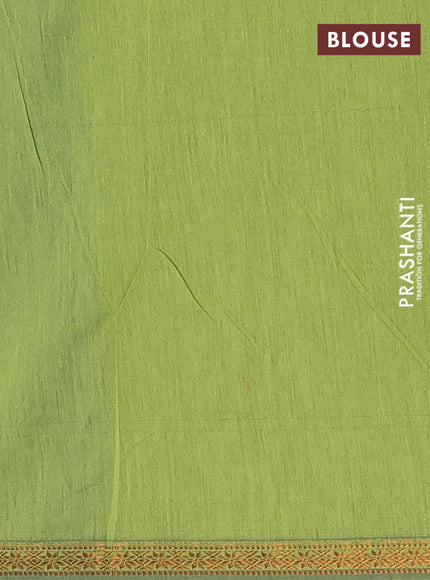 Blue & Green Semi Maheshwari Cotton - Buttas