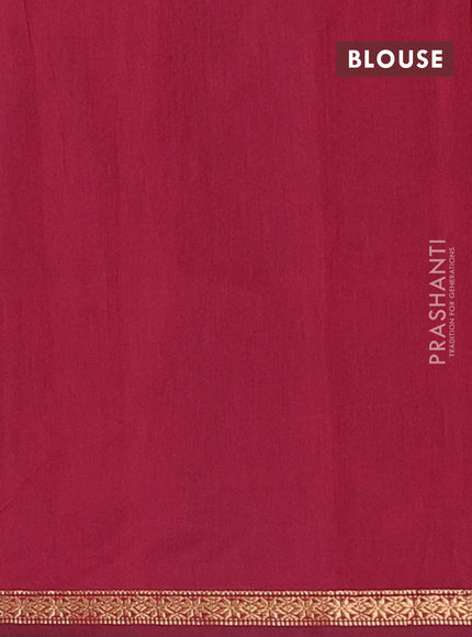 Blue & Maroon Semi Maheshwari Cotton - Buttas