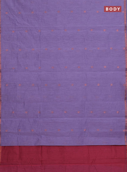 Pastel Lavender & Pink Semi Maheshwari Cotton - Buttas